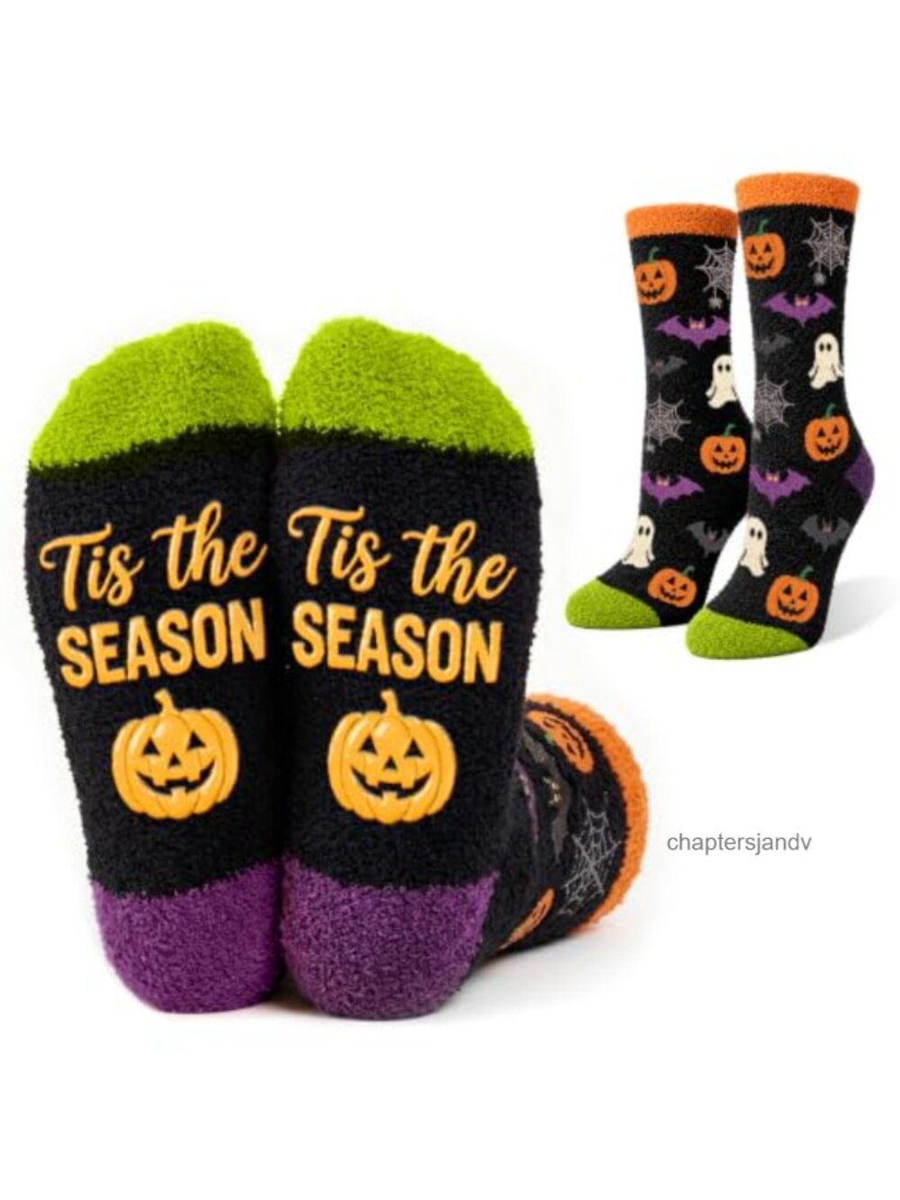 Fuzzy Halloween Socks for Women Cotton Blend Novelty Fall Gift